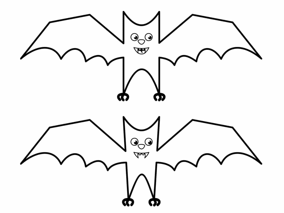 Coloriage Deux Chauve Souris - Vampire à imprimer